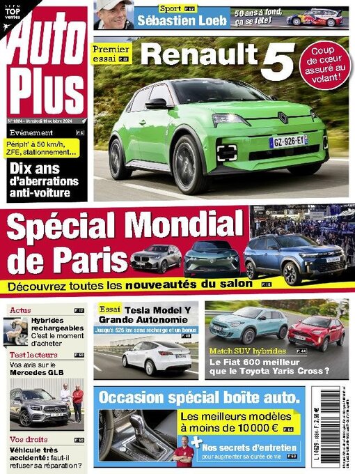 Editions Mondadori Axel Springer (EMAS)作のAuto Plus Franceの作品詳細 - 貸出可能